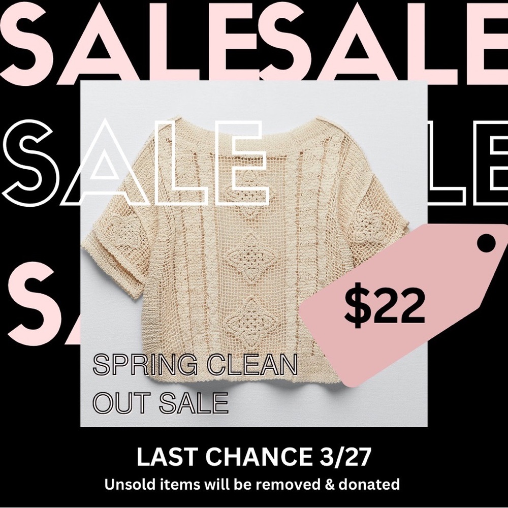 NWT ZARA 🌞 Rustoc Knitwear Top - Sz L